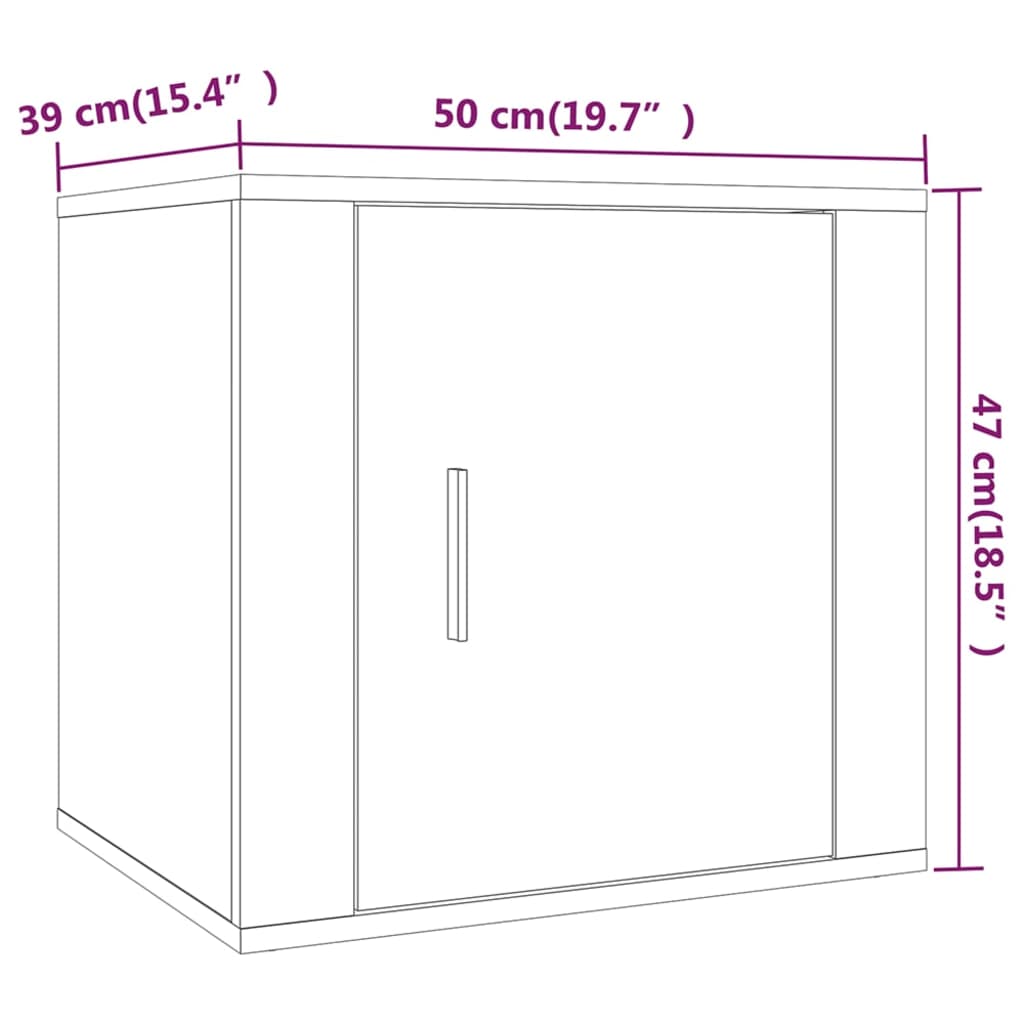 Night tables 2 units color Sonoma 50x39x47 cm