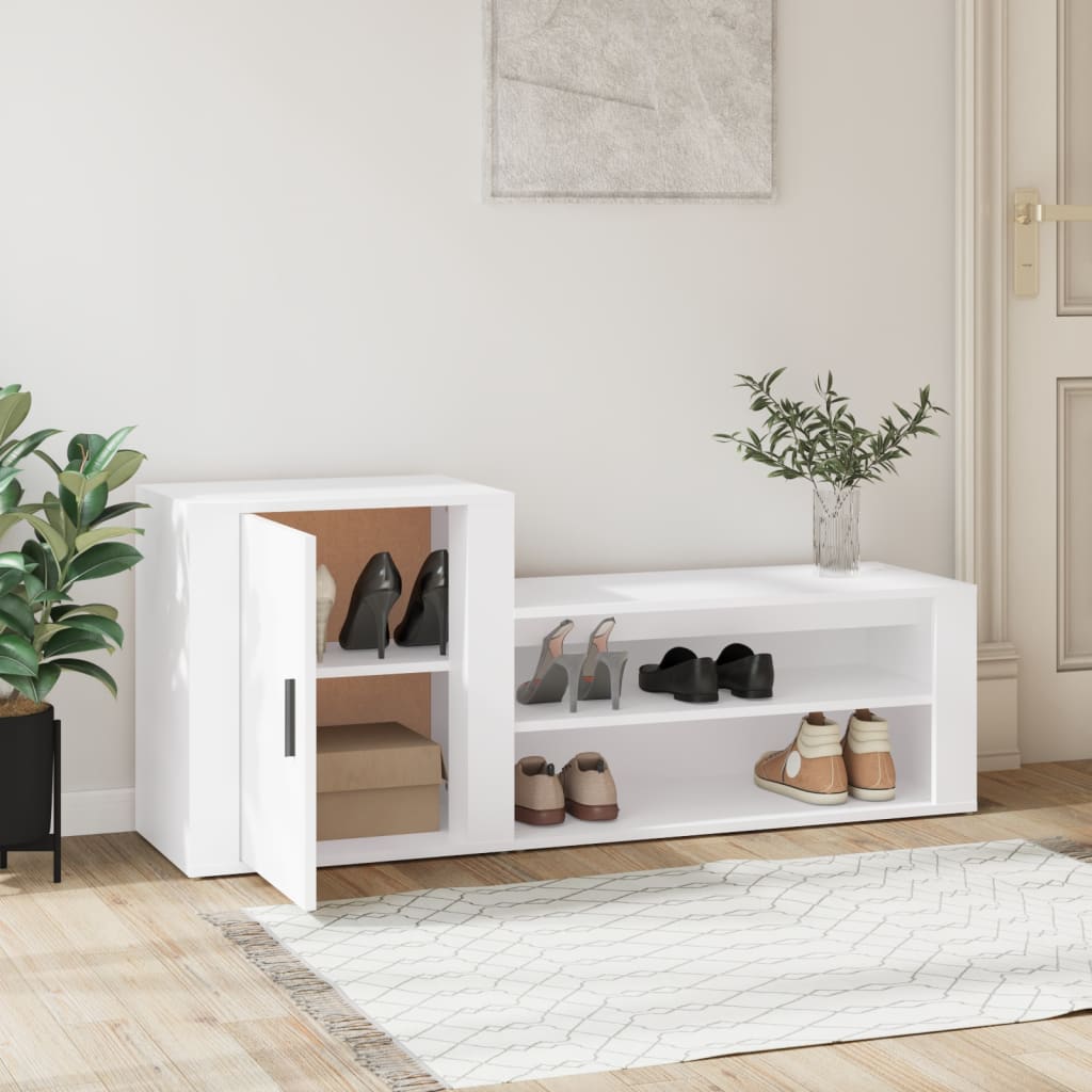 White wooden wooden cabinet 130x35x54 cm