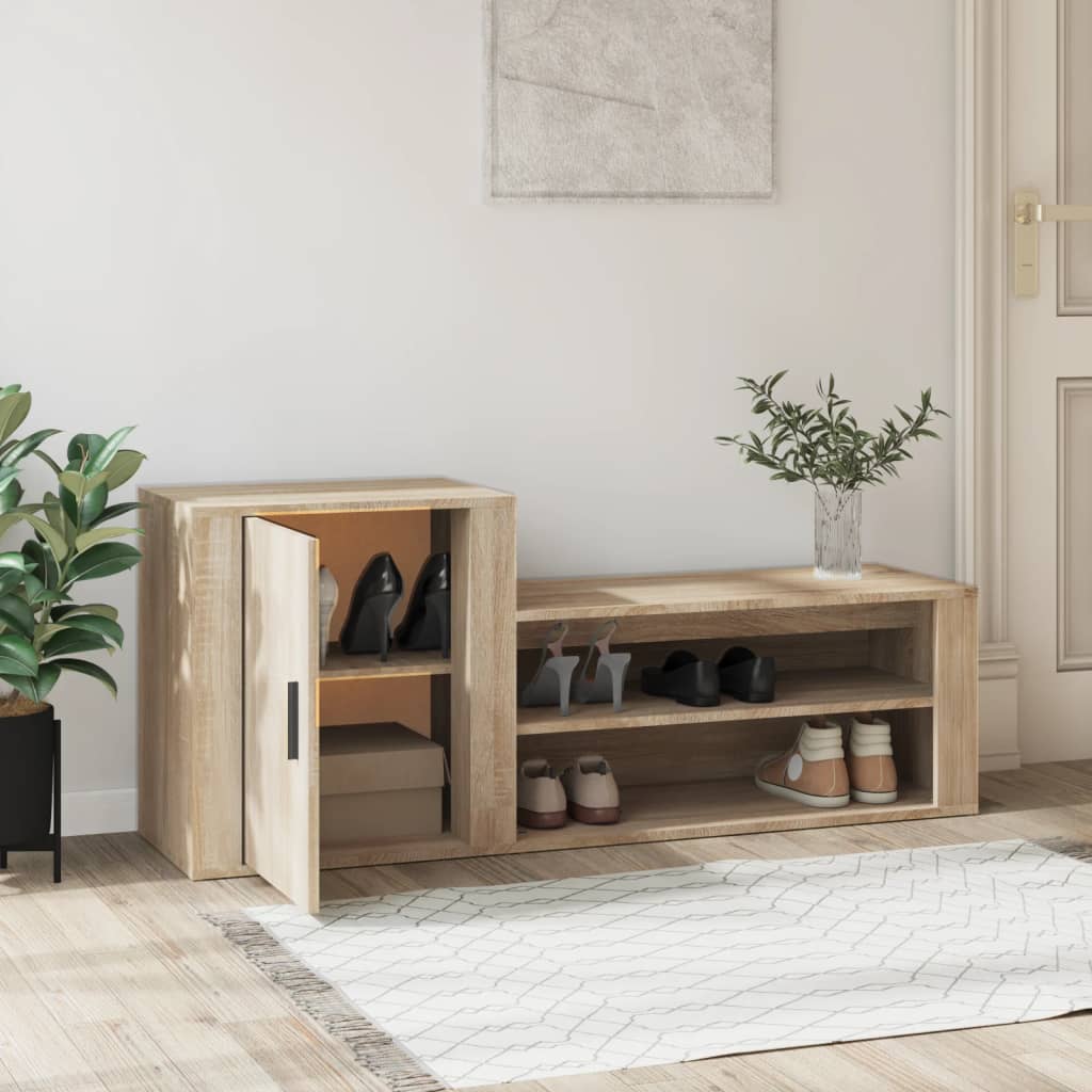 Sonoma Wood Room Zapatero furniture 130x35x54 cm