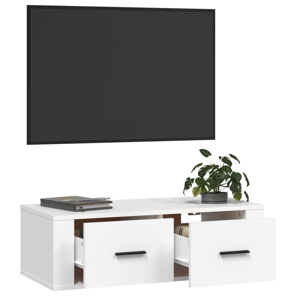 Mueble de TV colgante madera blanco 80x36x25 cm vidaXL