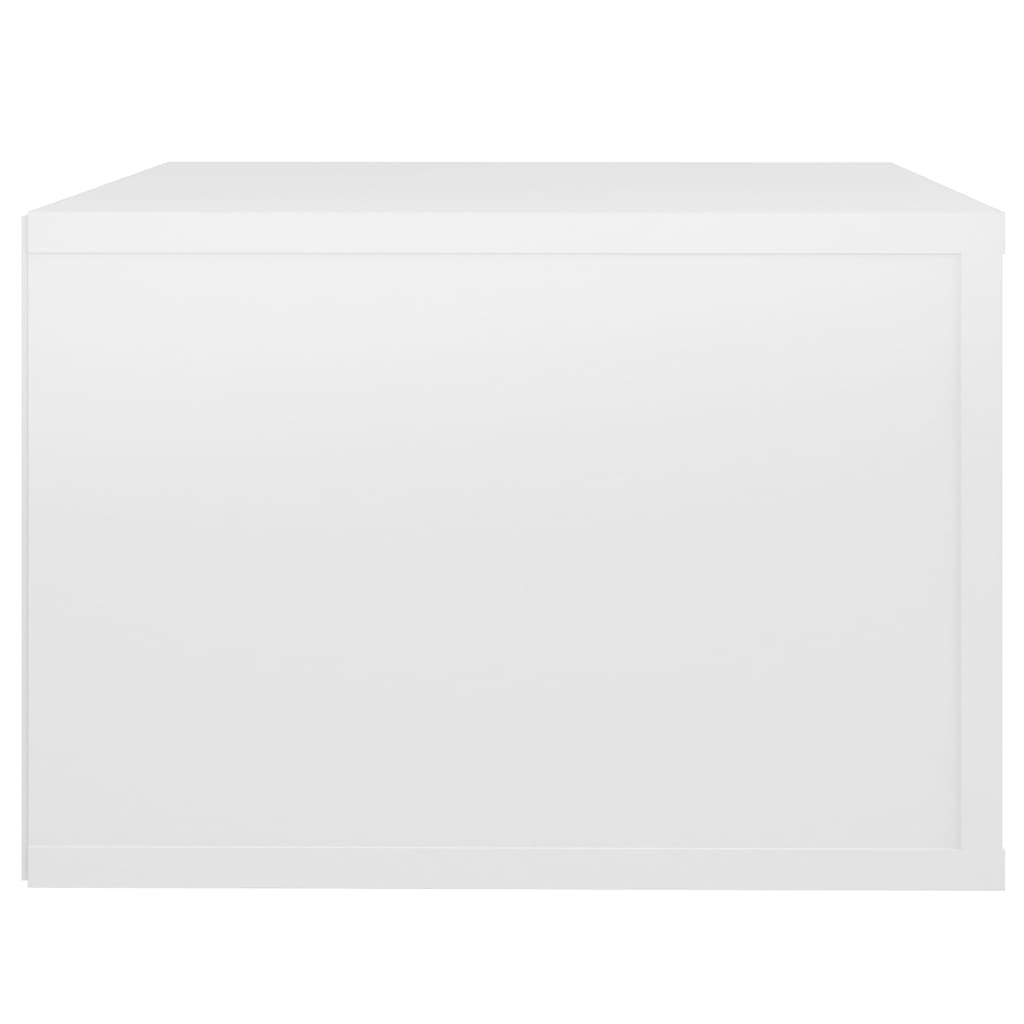 Mesitas de noche de pared 2 uds blanco brillante 50x36x25 cm vidaXL