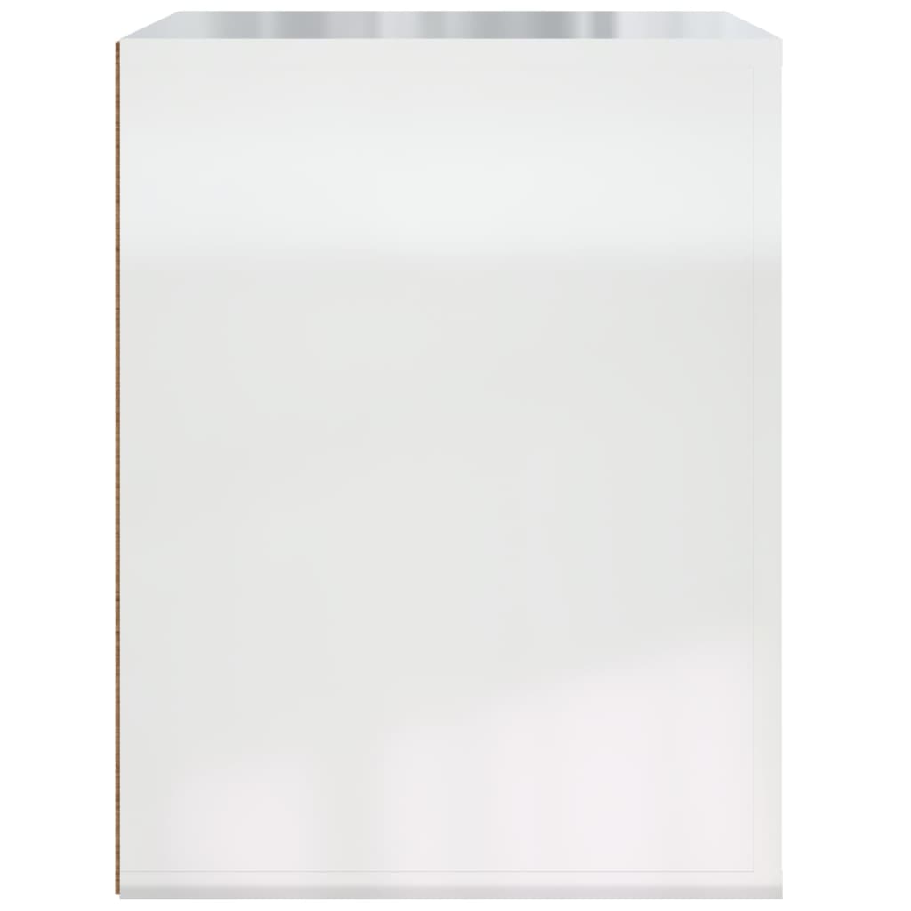 Mesita de noche de pared blanco brillante 50x36x47 cm vidaXL