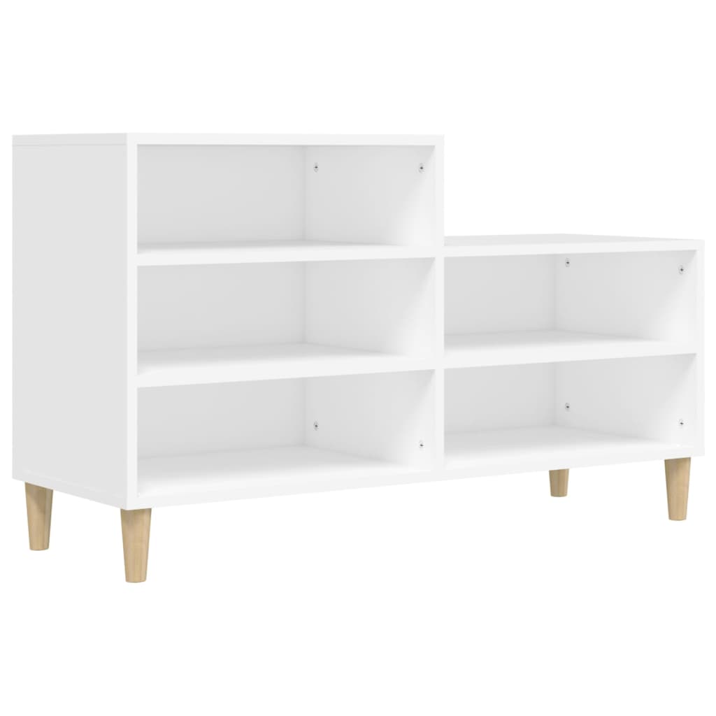 Mueble zapatero madera blanco 102x36x60 cm - Vetonek