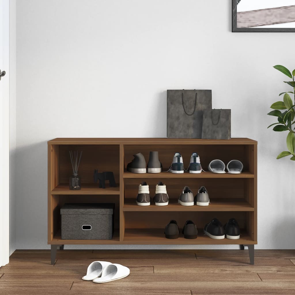 Zapatero wood furniture Oak brown 102x36x60 cm