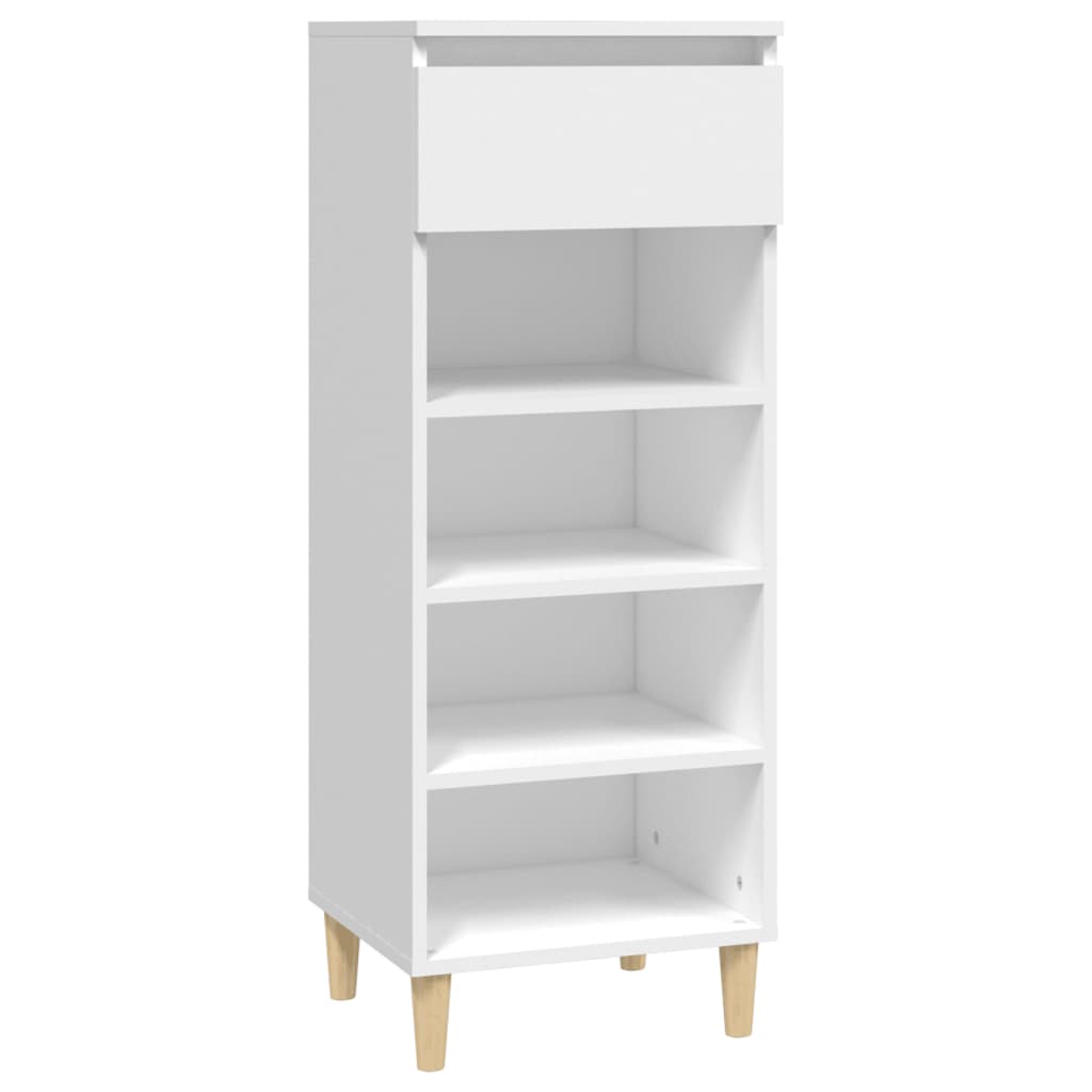 Mueble zapatero madera blanco 40x36x105 cm - Vetonek