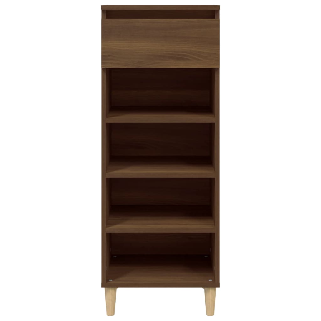 Mueble zapatero madera roble marrón 40x36x105 cm