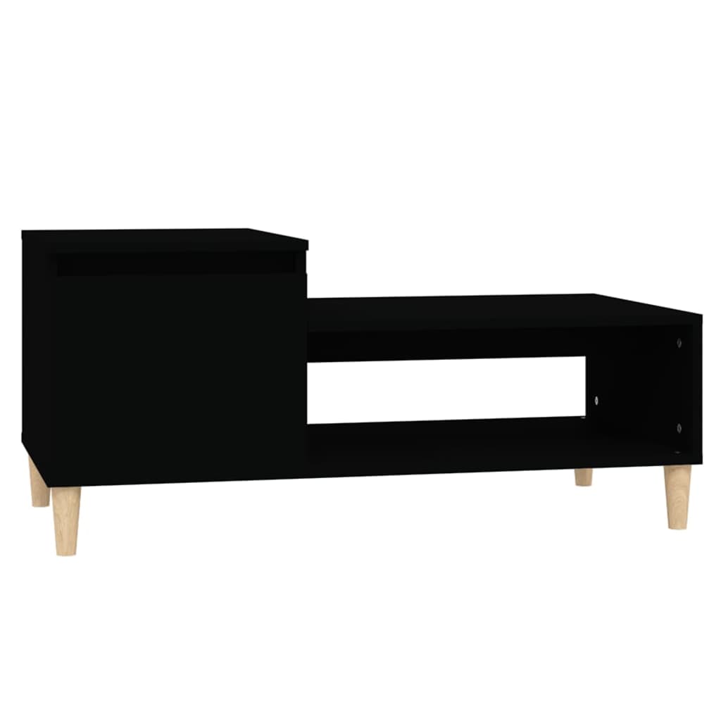 Mesa de centro madera negro 100x50x45 cm vidaXL