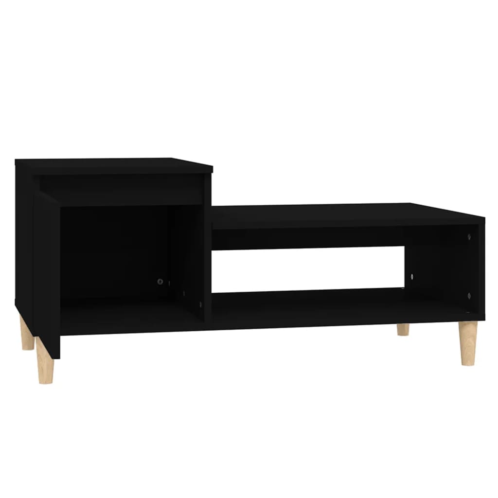 Mesa de centro madera negro 100x50x45 cm vidaXL