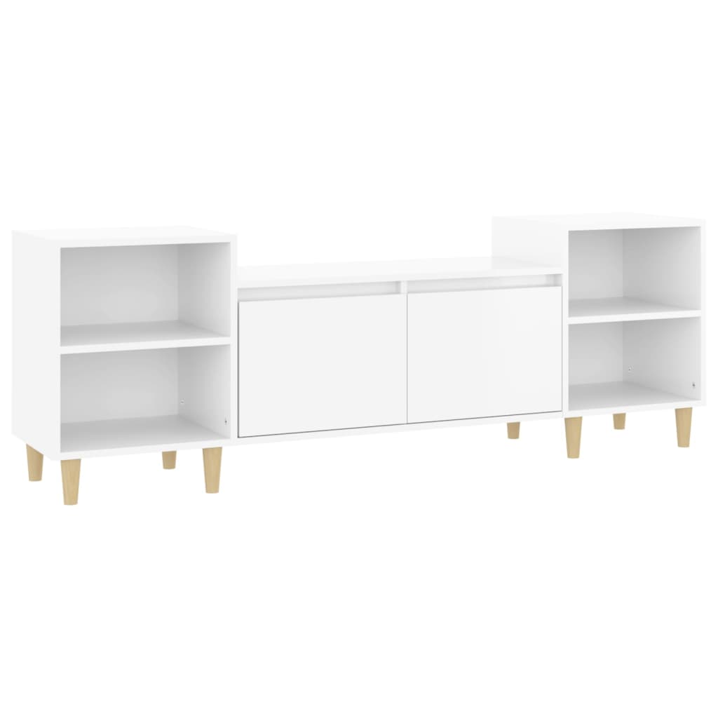 Mueble para TV madera blanco brillo 160x35x55 cm vidaXL