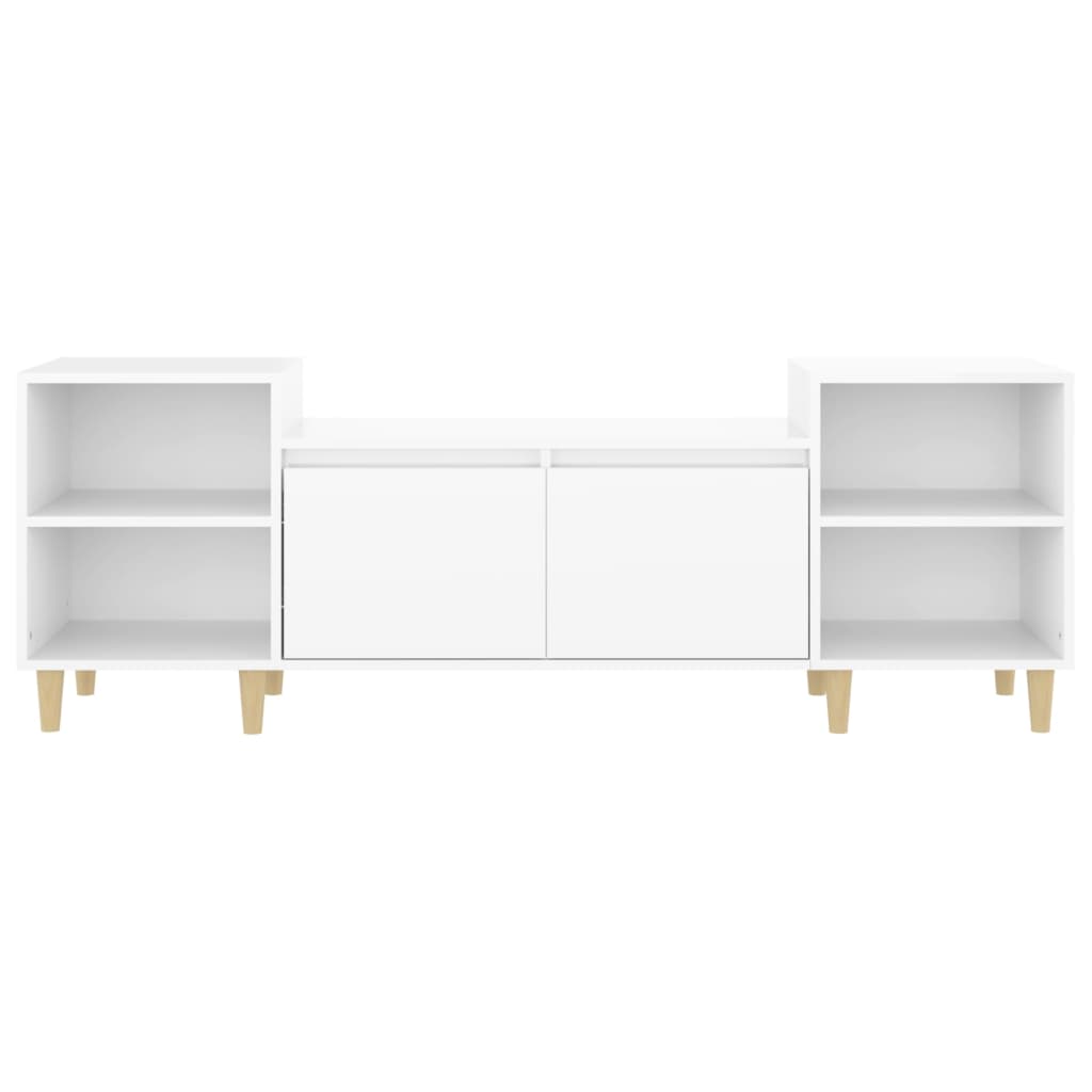 Mueble para TV madera blanco brillo 160x35x55 cm vidaXL