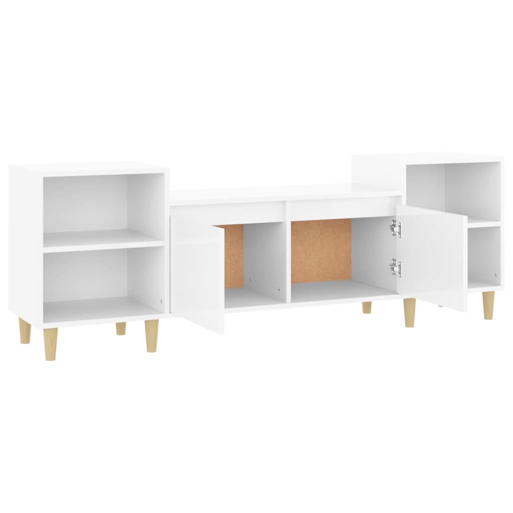 Mueble para TV madera blanco brillo 160x35x55 cm vidaXL