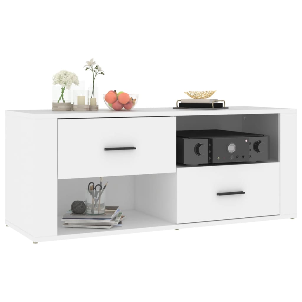 Mueble para TV madera contrachapada blanco 100x35x40 cm vidaXL