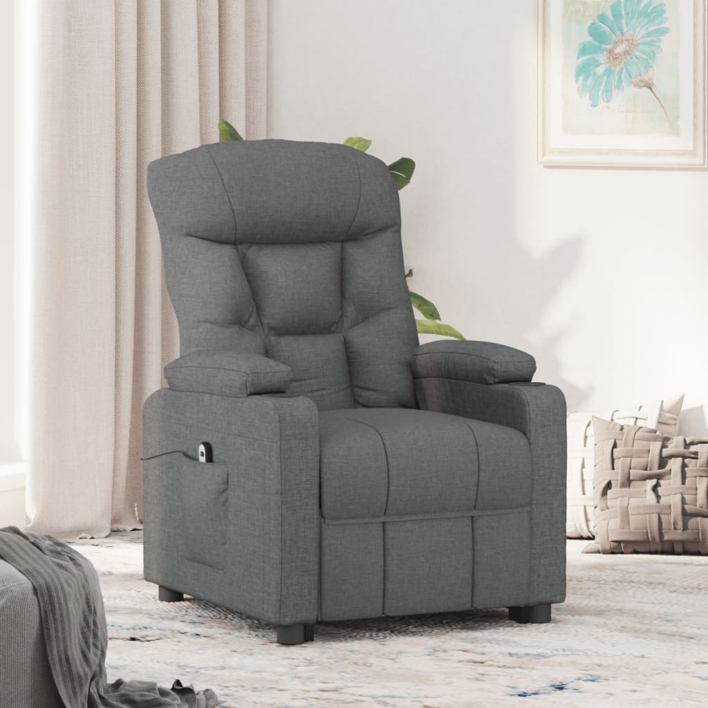 Vetonek Sillón elevable tela gris oscuro