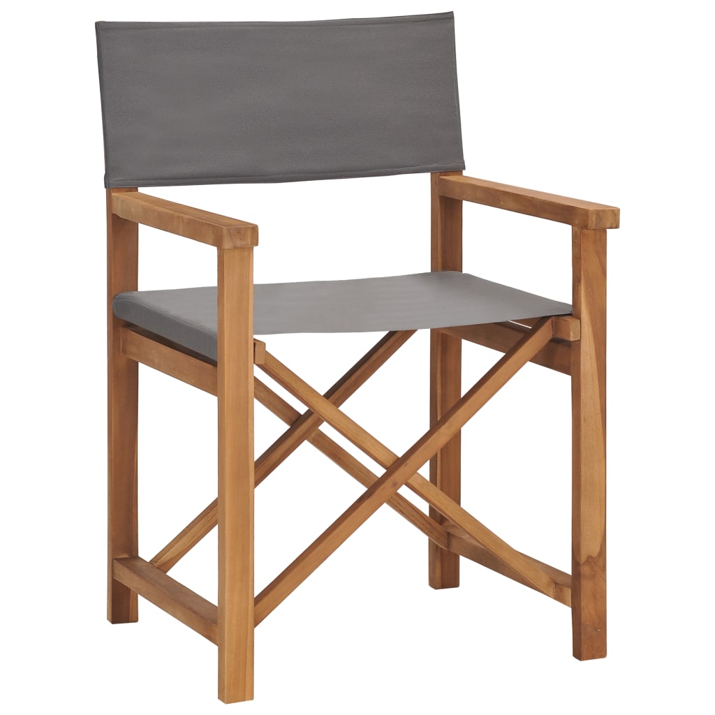 Réalisateur Chaises 2 Uds Grey Teak Woods