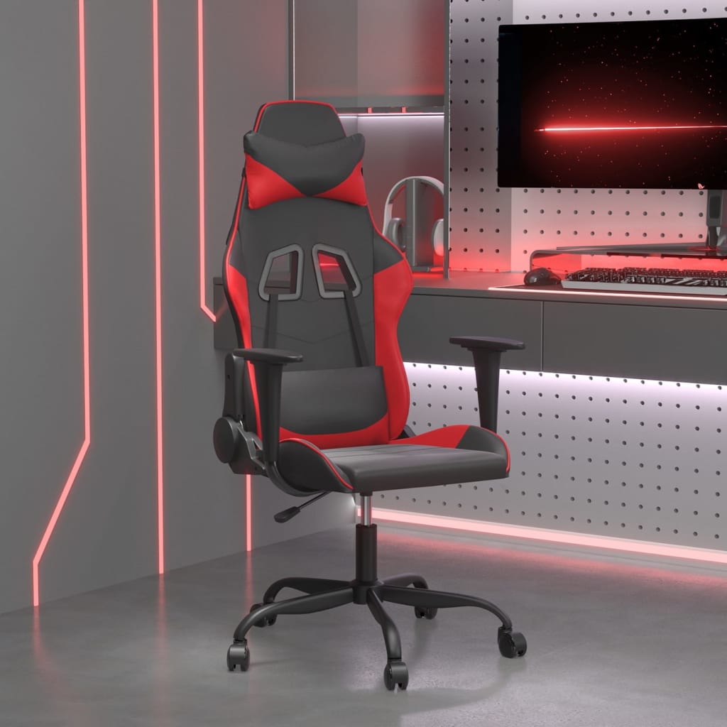 Vetonek Silla gaming cuero sintético negro y rojo