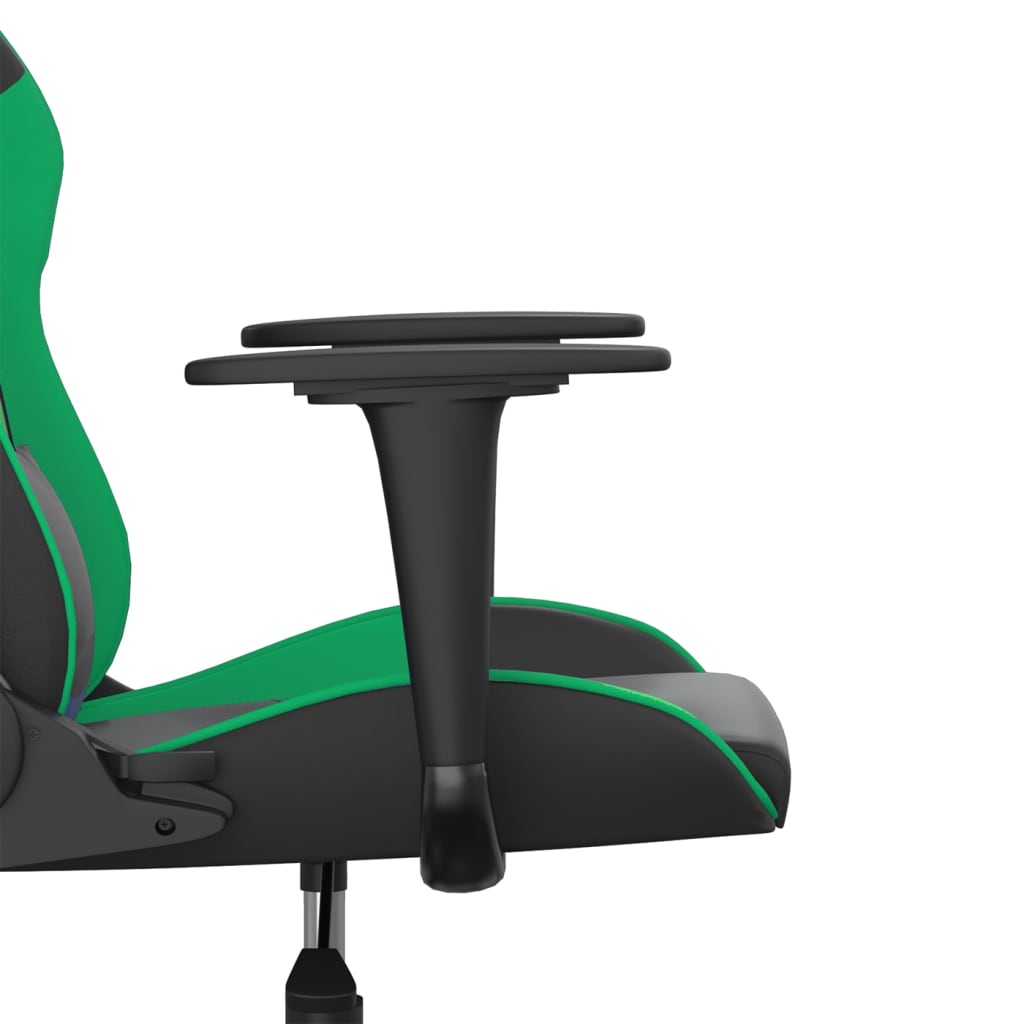 Silla gaming cuero sintético negro y verde vidaXL