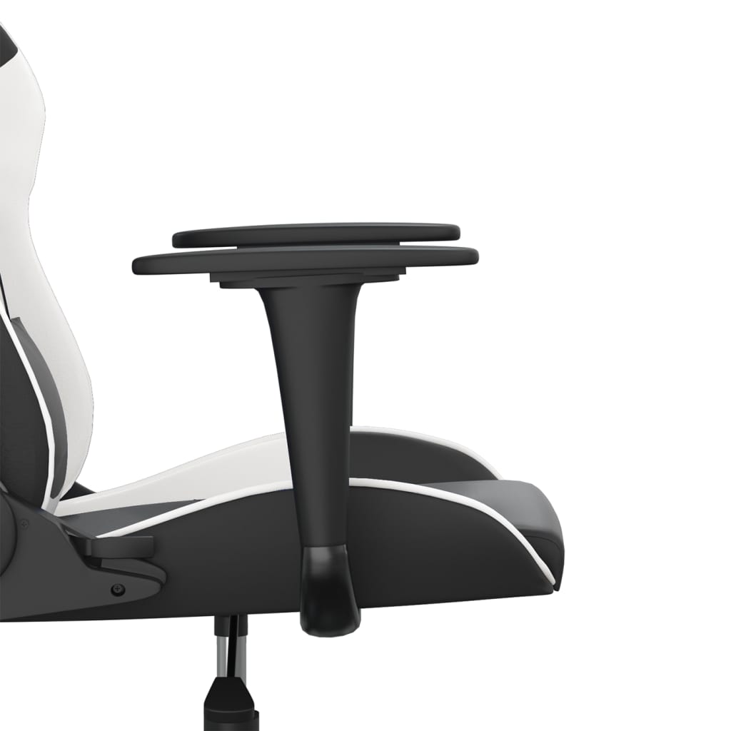 Silla gaming cuero sintético negro y blanco vidaXL