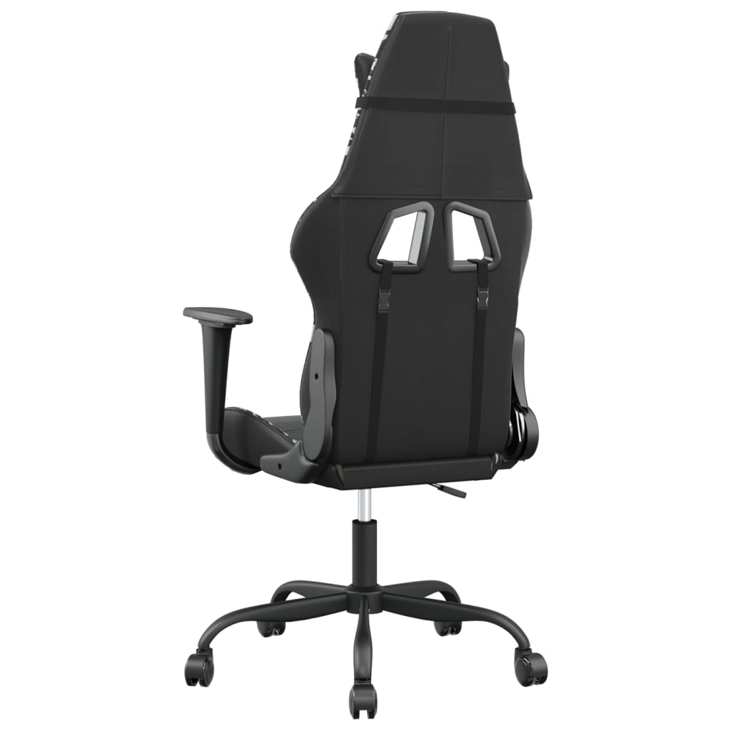 Silla gaming cuero sintético negro y camuflaje vidaXL