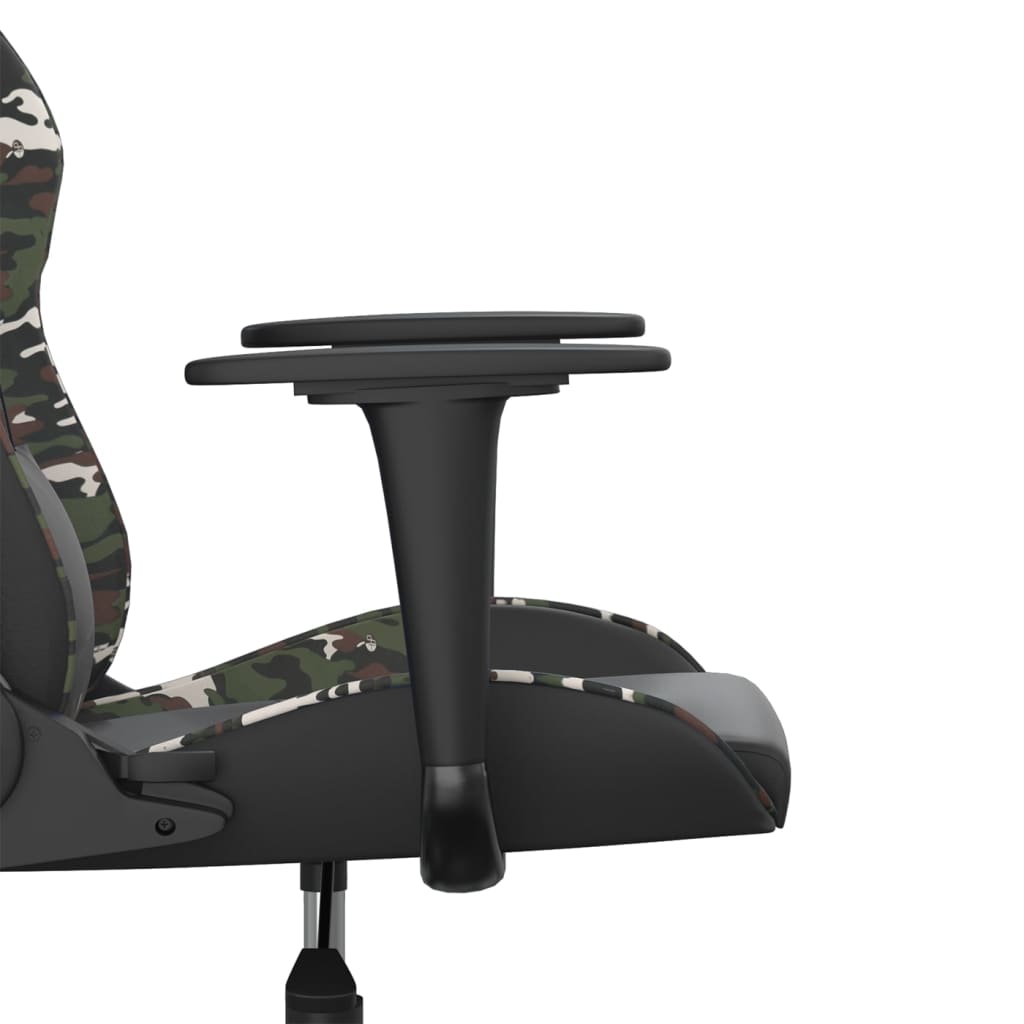 Silla gaming cuero sintético negro y camuflaje vidaXL