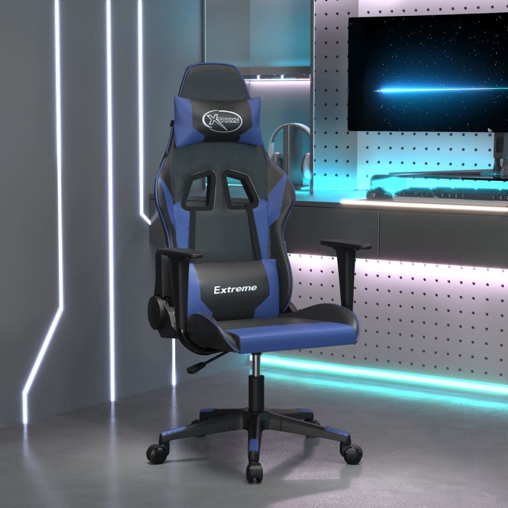 Vetonek Silla gaming cuero sintético negro y azul