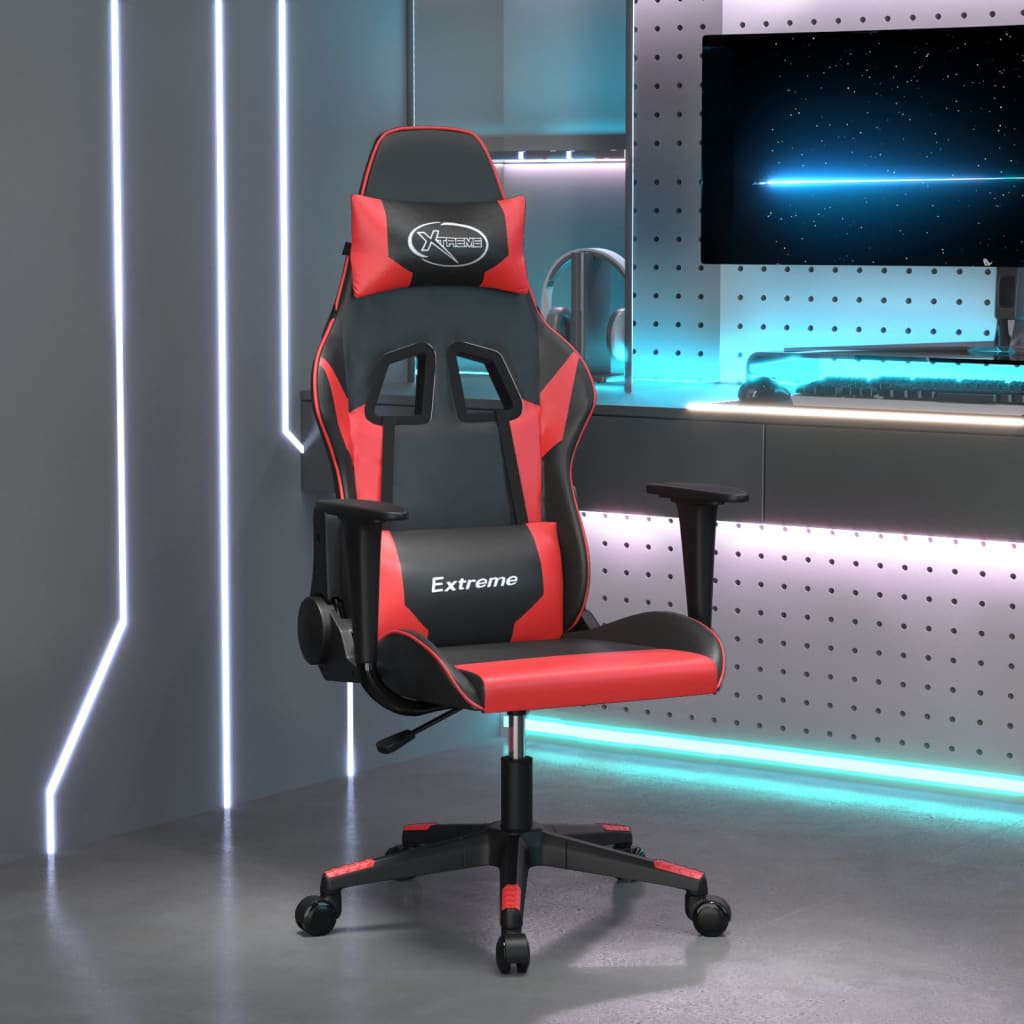 Vetonek Silla gaming cuero sintético negro y rojo