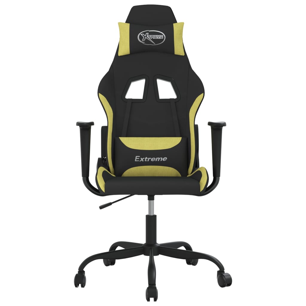 Silla gaming tela verde claro y negro vidaXL