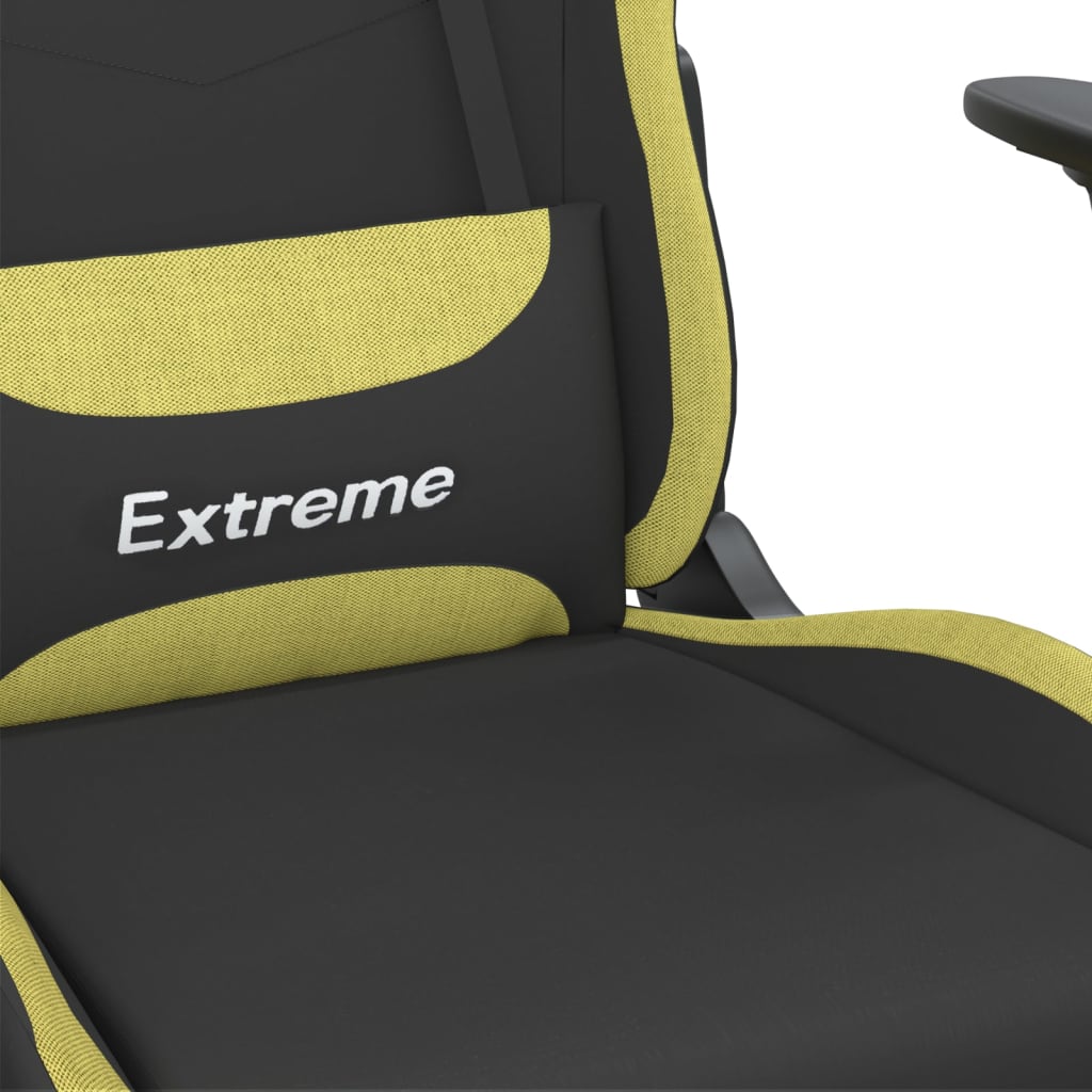 Silla gaming tela verde claro y negro vidaXL