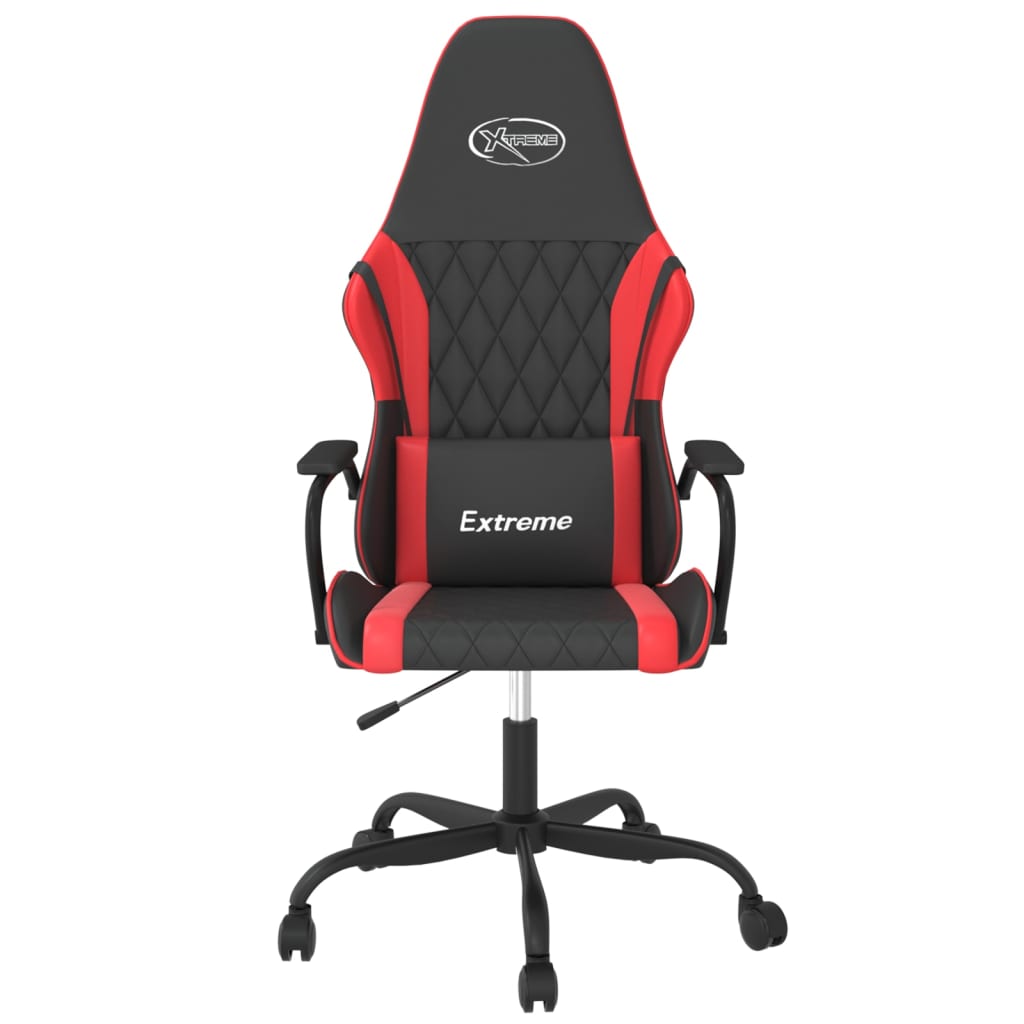 Silla gaming cuero sintético negro y rojo vidaXL