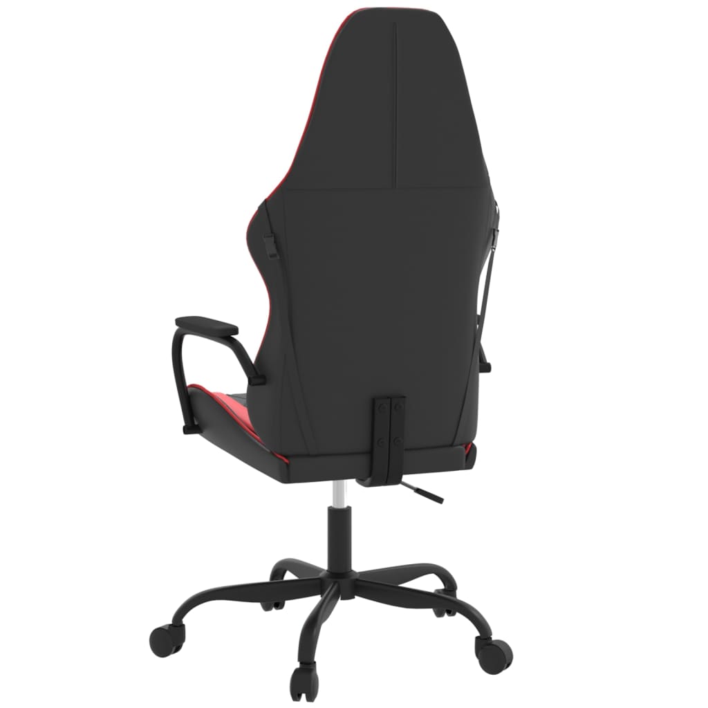 Silla gaming cuero sintético negro y rojo - Vetonek