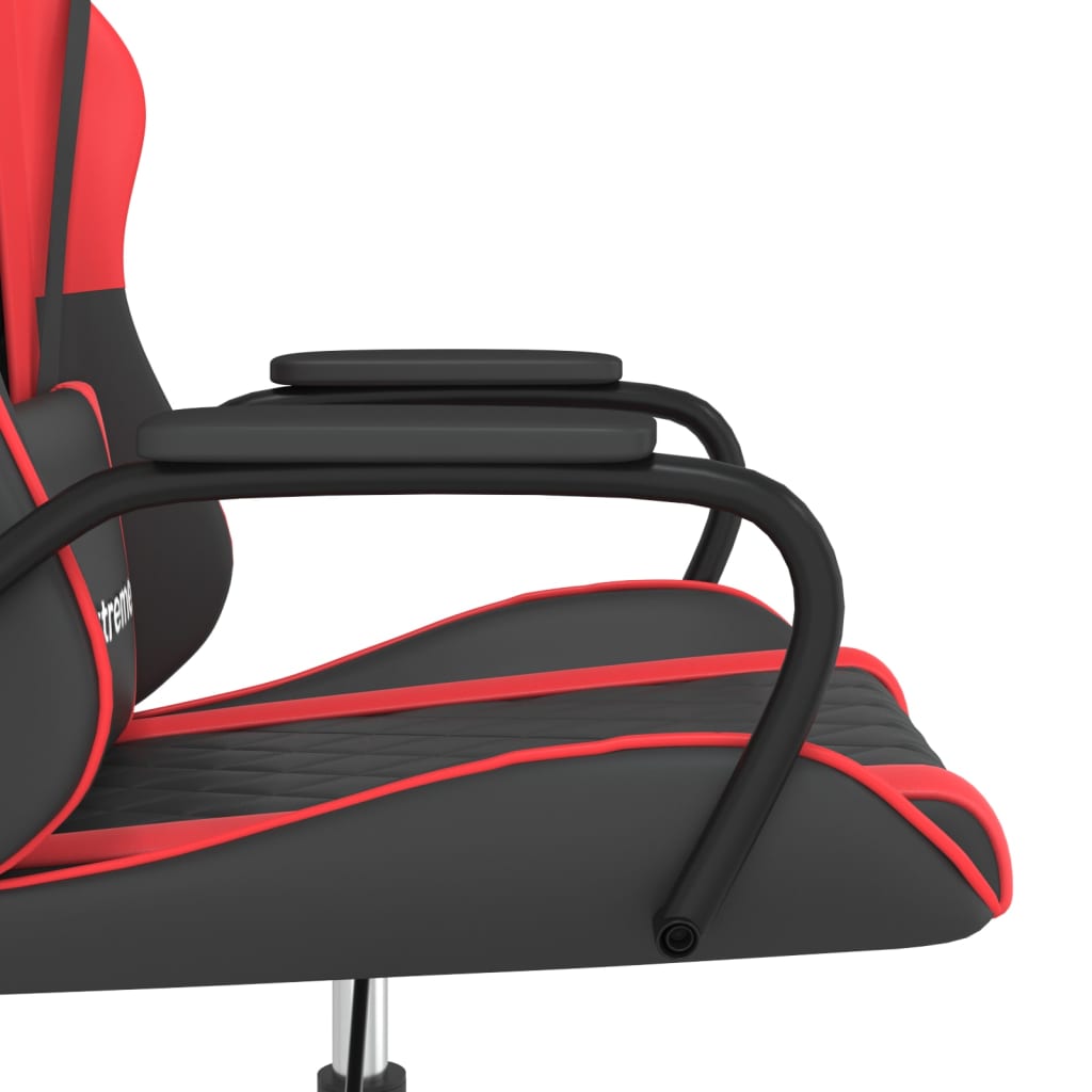 Silla gaming cuero sintético negro y rojo vidaXL