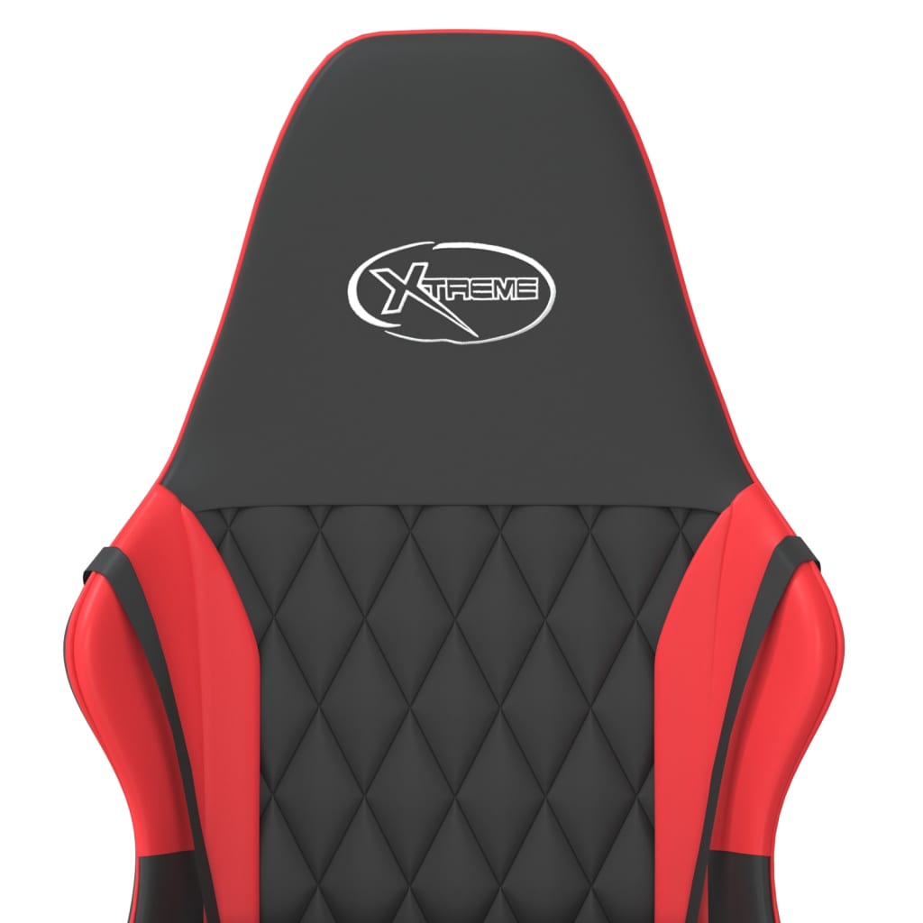 Silla gaming cuero sintético negro y rojo vidaXL