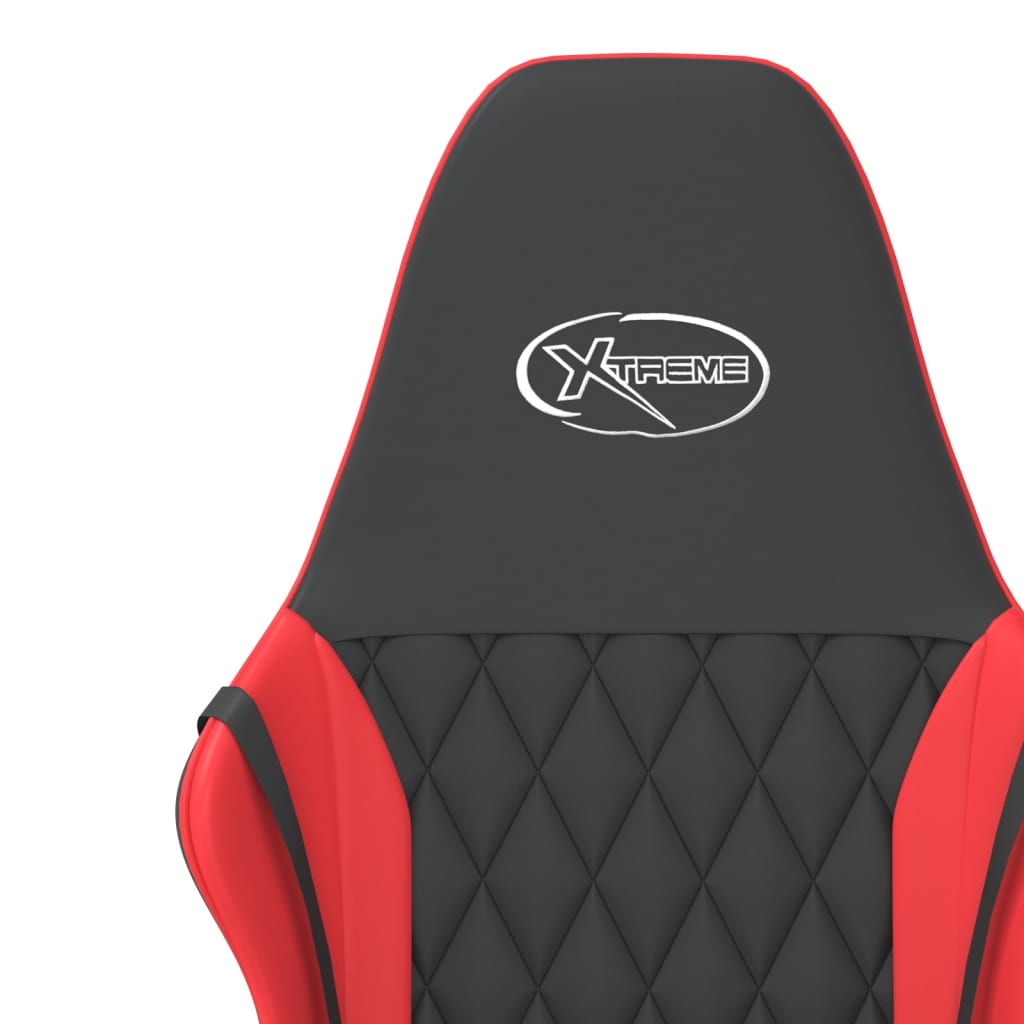 Silla gaming cuero sintético negro y rojo vidaXL