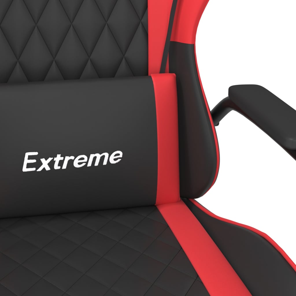 Silla gaming cuero sintético negro y rojo vidaXL