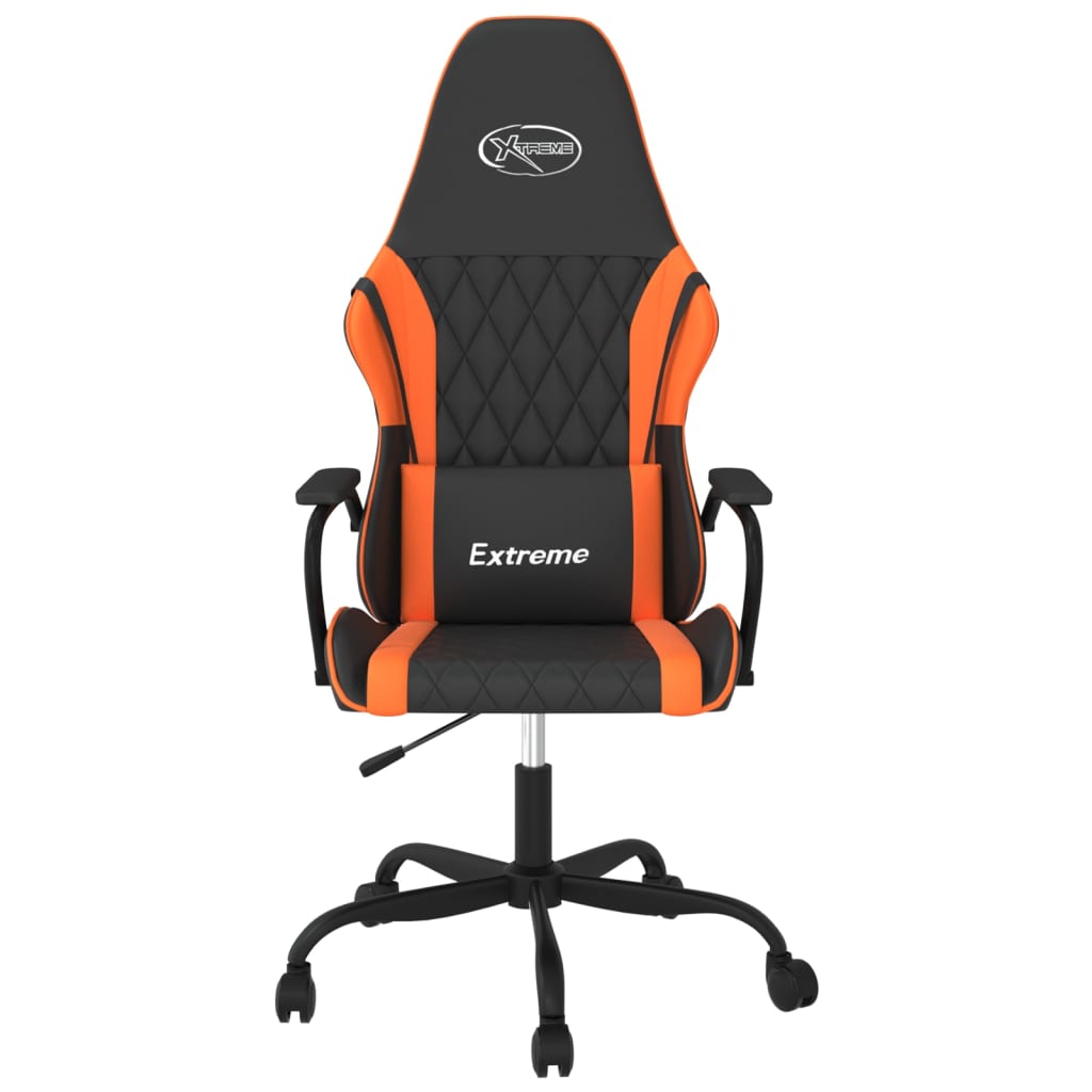 Silla gaming cuero sintético negro y naranja - Vetonek