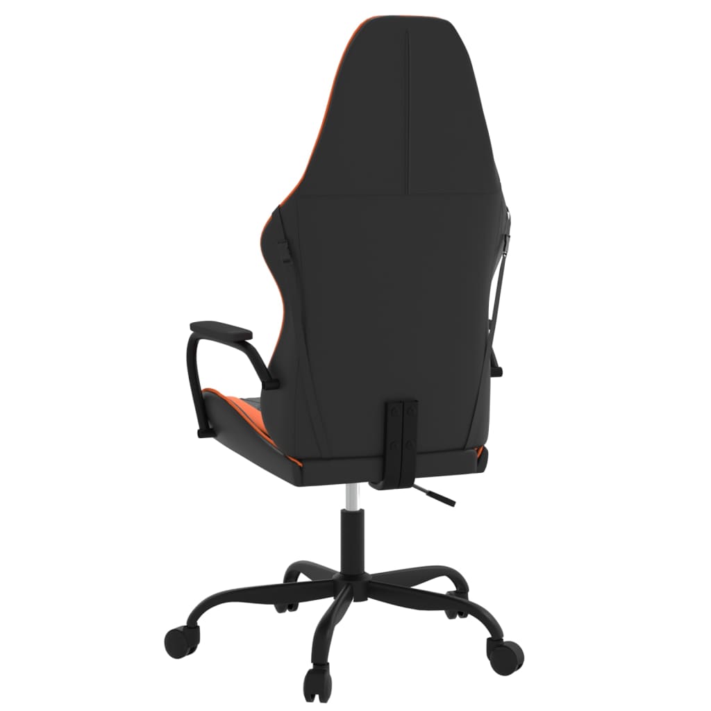 Silla gaming cuero sintético negro y naranja vidaXL