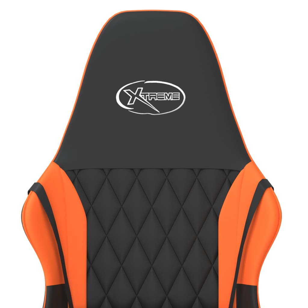 Silla gaming cuero sintético negro y naranja - Vetonek