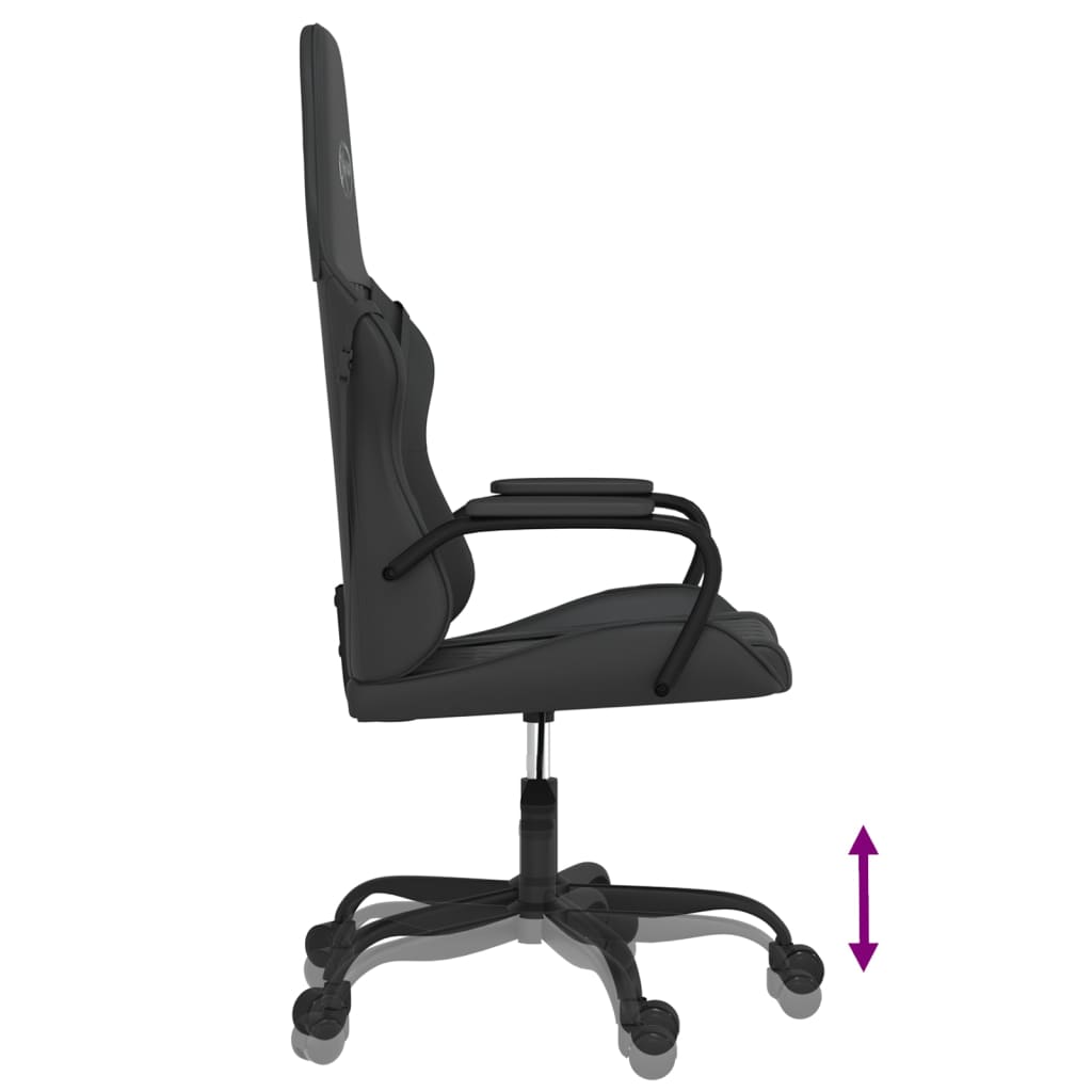 Silla gaming cuero sintético negro vidaXL