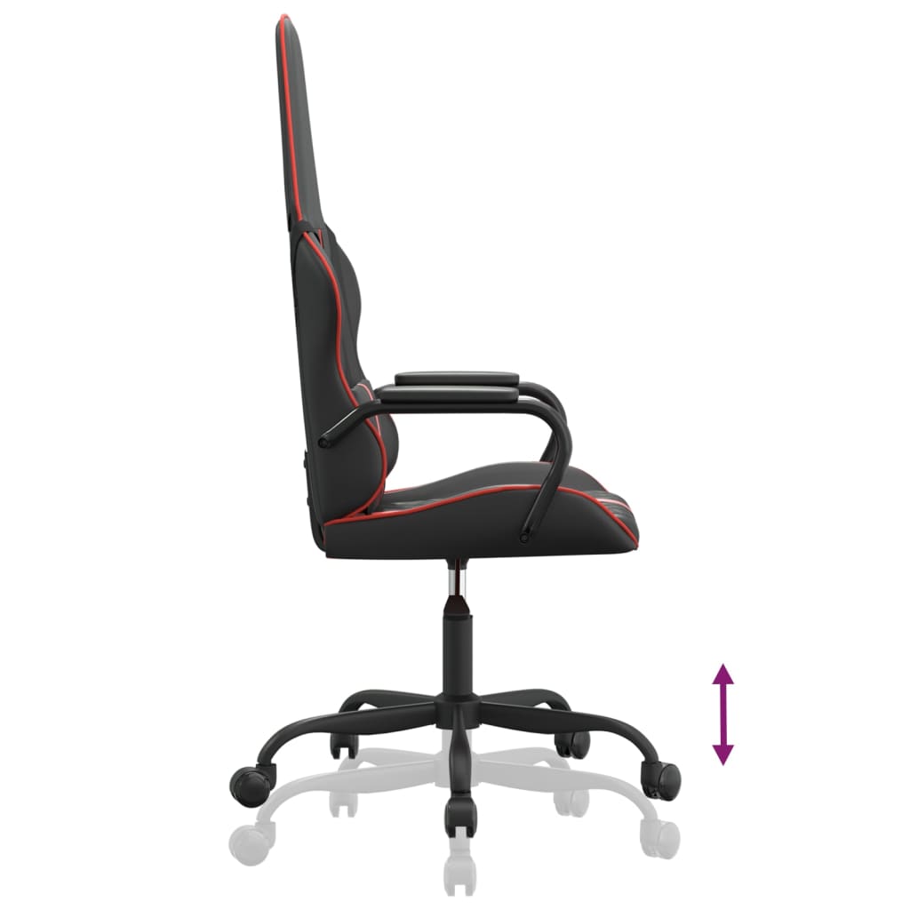 Silla gaming cuero sintético negro y rojo vidaXL