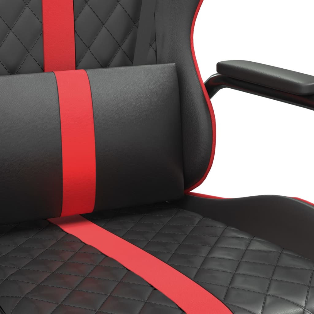 Silla gaming cuero sintético negro y rojo vidaXL