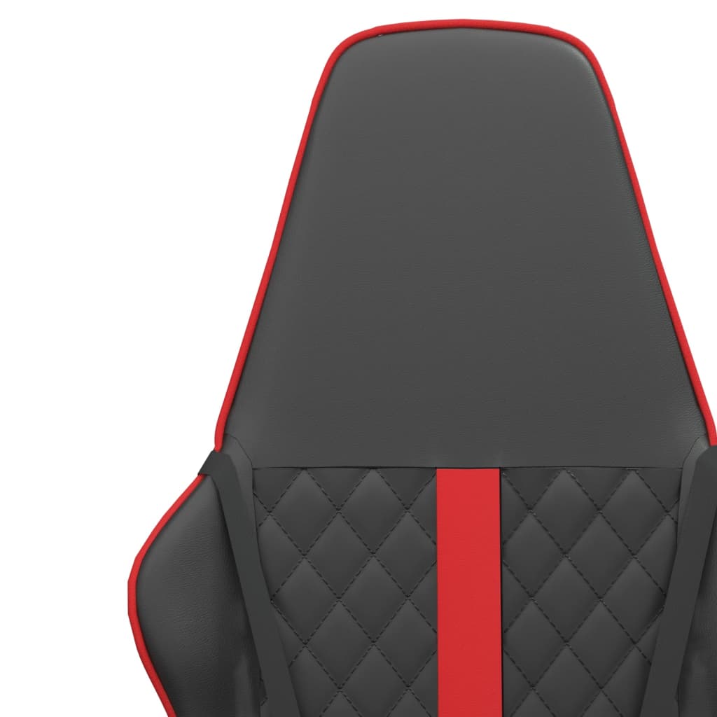 Silla gaming cuero sintético negro y rojo - Vetonek