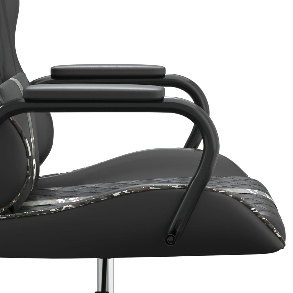 Silla gaming cuero sintético negro y camuflaje vidaXL