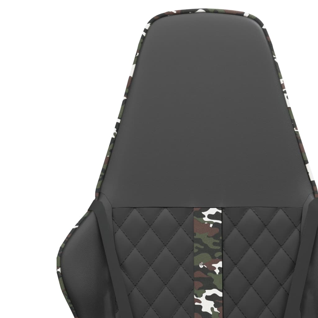 Silla gaming cuero sintético negro y camuflaje vidaXL