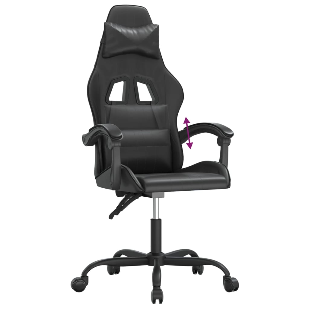 Silla gaming cuero sintético negro vidaXL