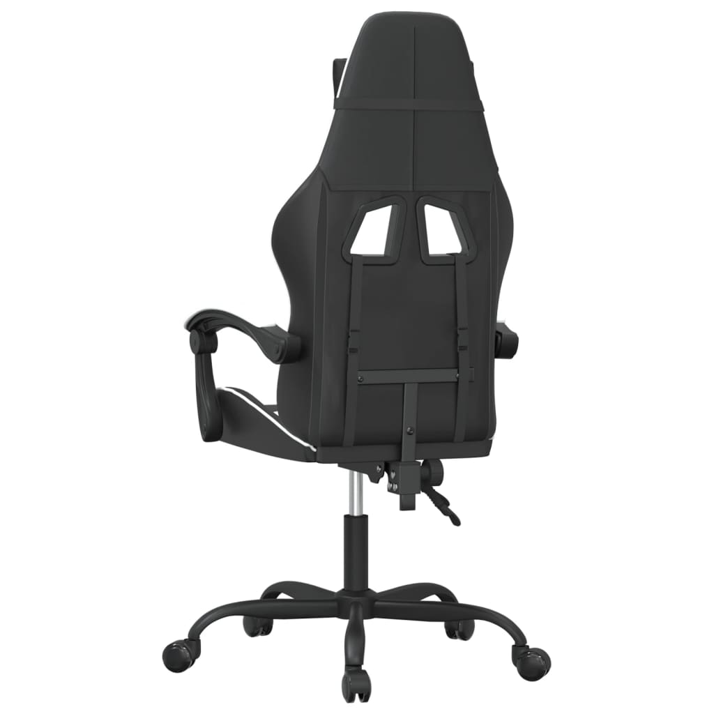 Silla gaming cuero sintético negro y blanco vidaXL