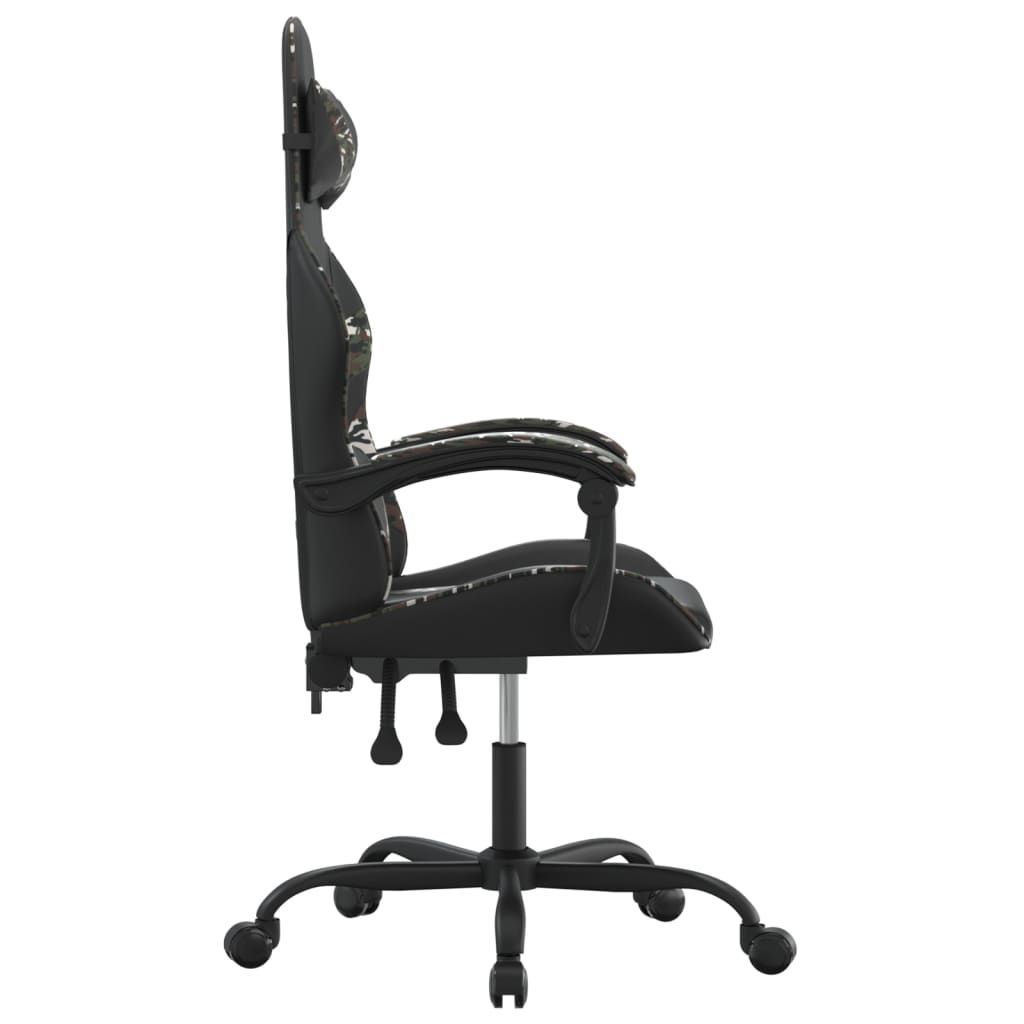 Silla gaming cuero sintético negro y camuflaje vidaXL