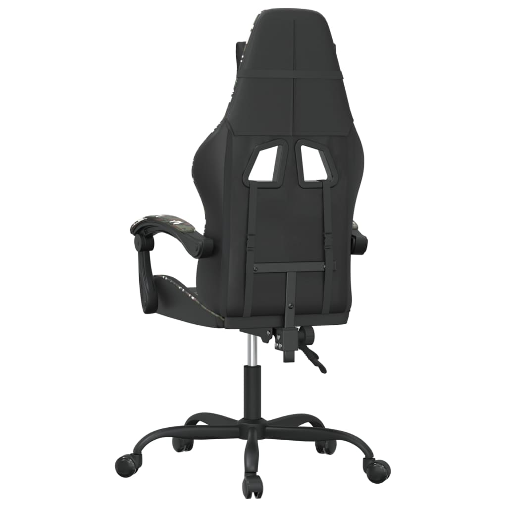 Silla gaming cuero sintético negro y camuflaje vidaXL