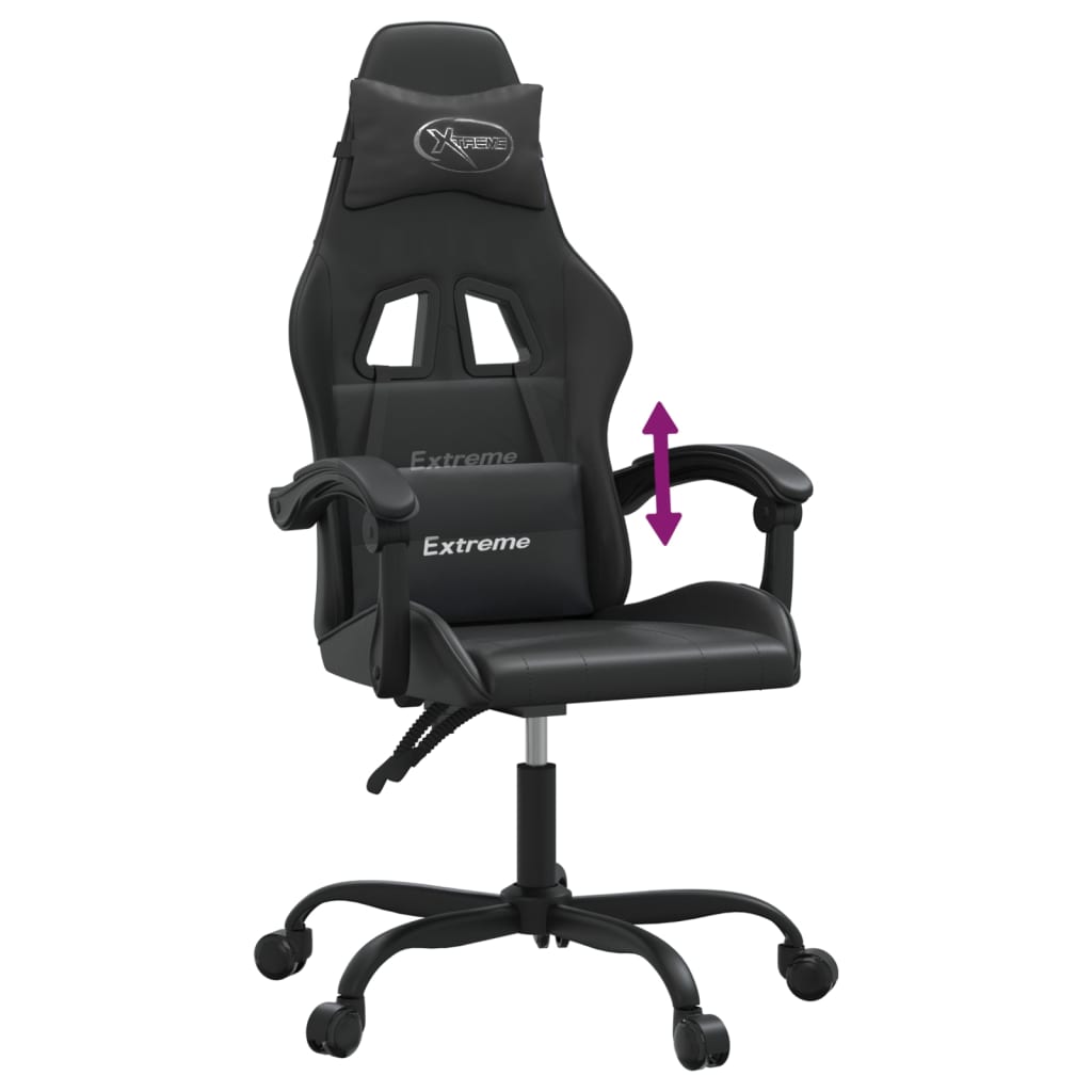 Silla gaming cuero sintético negro vidaXL