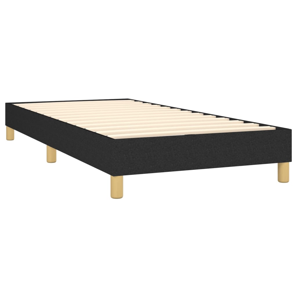 Estructura de cama sin colchón tela negro 90x190 cm v2377 - Vetonek