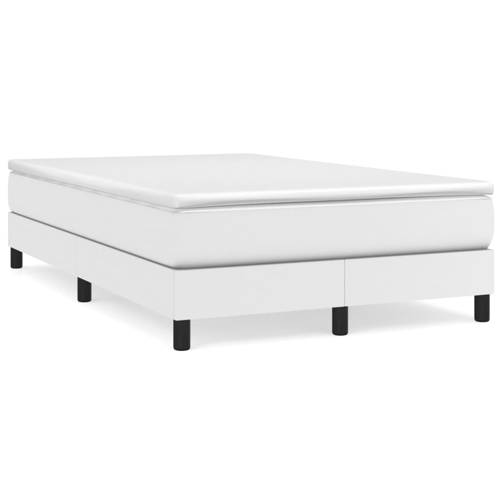 Estructura de cama sin colchón cuero sintético blanco 120x200cm - Vetonek