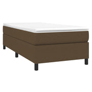 Estructura de cama sin colchón tela marrón oscuro 90x190 cm v4869 - Vetonek